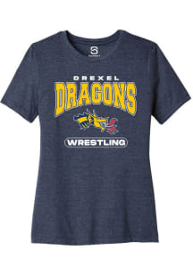 Drexel Dragons Navy Blue Summit Sportswear Wrestling Short Sleeve T-Shirt