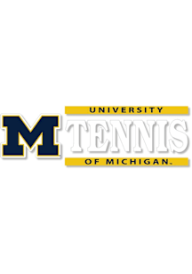 Blue Michigan Wolverines 6x2 Tennis Decal