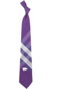 Grid Neck K-State Wildcats Mens Tie - Purple
