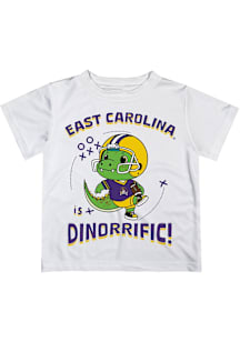 Vive La Fete East Carolina Pirates Youth White Dino-Riffic Short Sleeve T-Shirt