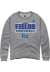 Jordan Fields Rally Mens Graphite Pitt Panthers NIL Stacked Box Player Crew