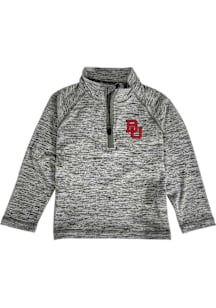 Boston Terriers Toddler Grey Matthew Long Sleeve Qtr Zip