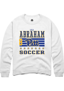 Lola Abraham Rally Mens White Pitt Panthers NIL Striped Player Crew