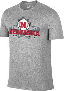Nebraska Cornhuskers 2025 Big Ten Baseball Short Sleeve T Shirt - Grey