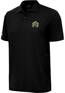 Antigua San Antonio Brahmas Mens Black Alternate Tribute Short Sleeve Polo