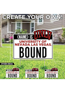 UNLV Runnin Rebels Personalized School Bound Yard Sign - White
