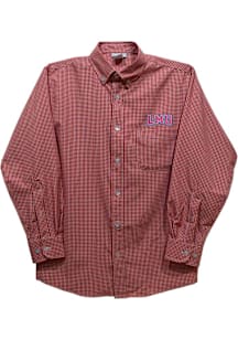 Vive La Fete Loyola Marymount Lions Toddler Crimson Gingham Long Sleeve Polo