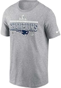Nike New England Patriots Grey 2025 Conference Champs Down The Sideline Locker Room Short Sleeve T..