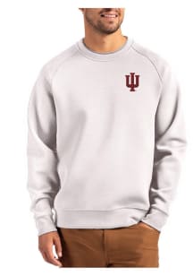 Mens Indiana Hoosiers Grey Cutter and Buck Roam Crew Sweatshirt