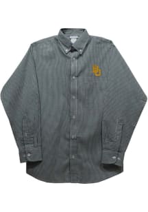 Vive La Fete Baylor Bears Youth Green Gingham Long Sleeve Polo