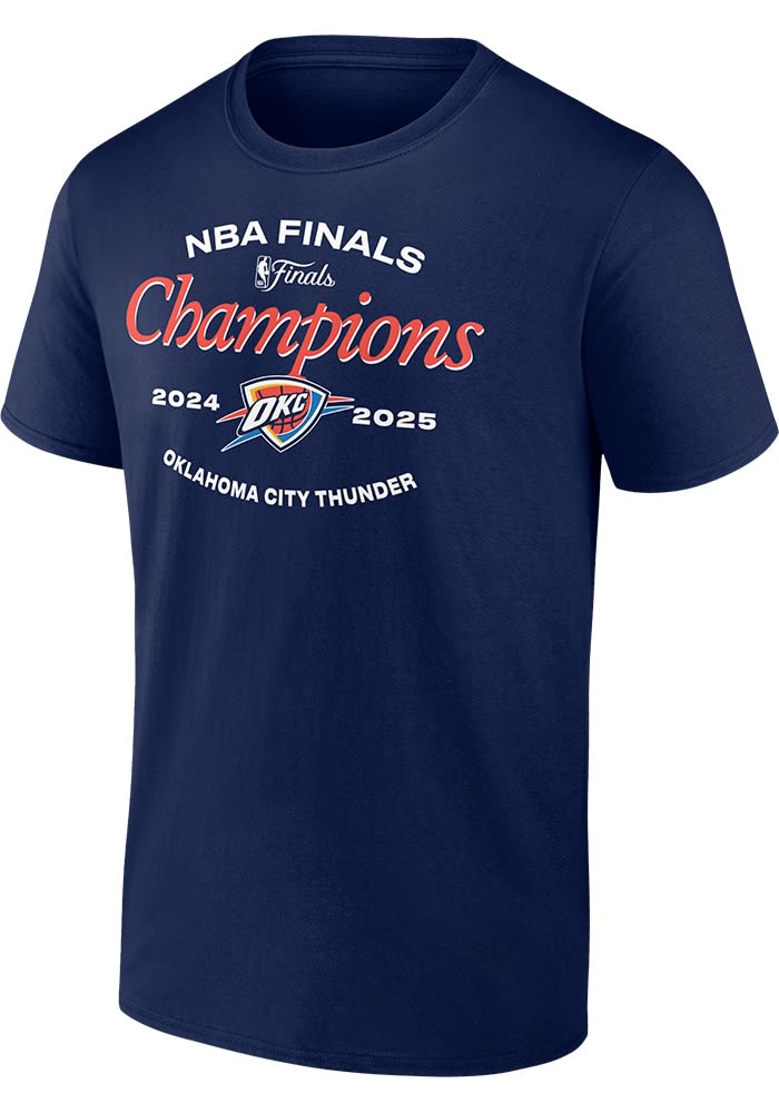 Oklahoma City Thunder NAVY 2025 FINALS CHAMPIONS PLAYOFF