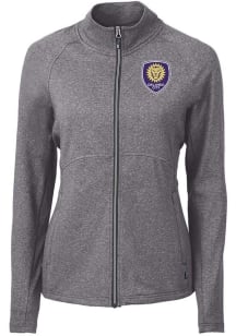 Cutter and Buck Orlando City SC Womens Black Adapt Eco Knit Light Weight Jacket