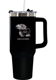 Kansas Jayhawks Grandma 40oz Stainless Steel Tumbler - Black