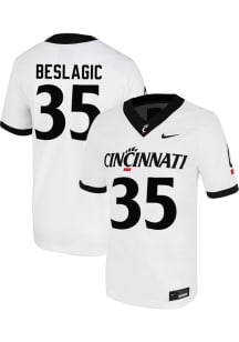 Dino Beslagic Nike Mens White Cincinnati Bearcats NIL Game Football Jersey