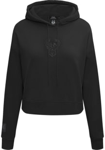 Pro Standard Milwaukee Bucks Womens Black Neutral Hooded Sweatshirt