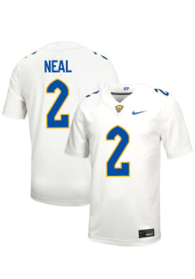 Isaiah Neal Nike Mens White Pitt Panthers NIL Name And Number Football Jersey