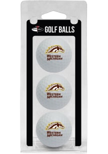 White Western Michigan Broncos 3 Pack Golf Balls