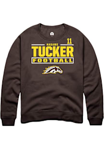 Nadame Tucker Western Michigan Broncos Mens Brown Football NIL Stacked Box Player Crew