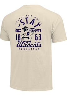 K-State Wildcats Ivory Mascot Overlay Short Sleeve T Shirt