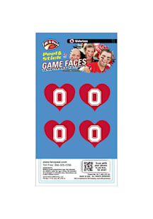 Ohio State Buckeyes 4pk Heart Tattoo