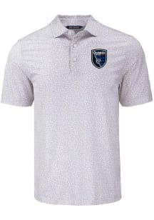 Cutter and Buck San Jose Earthquakes Grey Pike Flora Big and Tall Polo