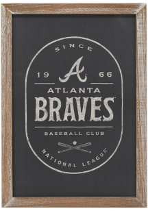 Atlanta Braves Framed Black and White Wall Sign