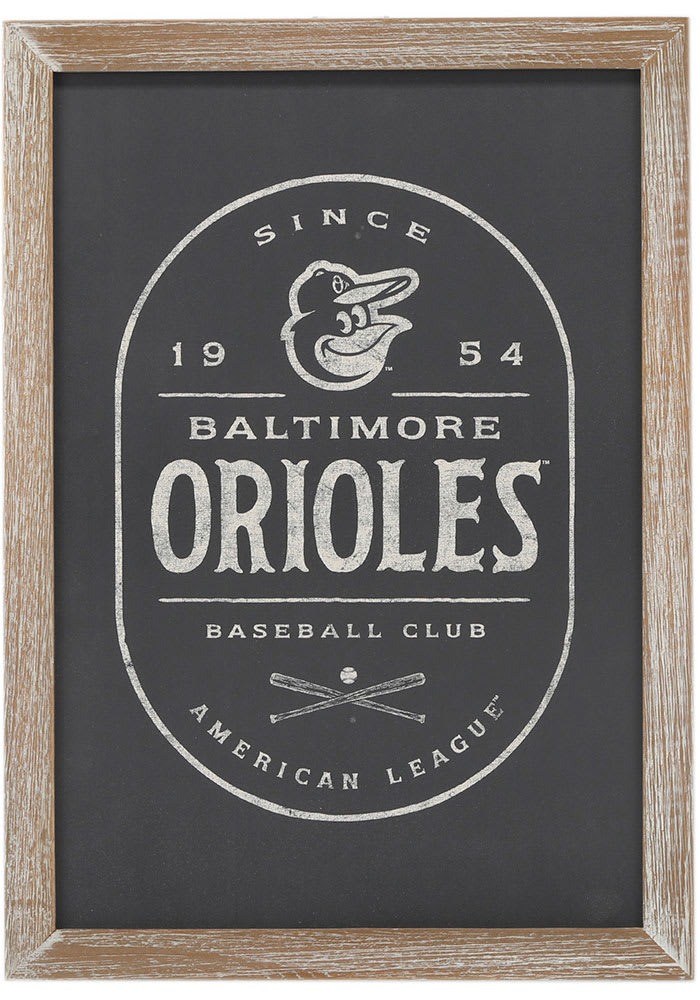 Baltimore Orioles Framed Black and White Wall Wall Art