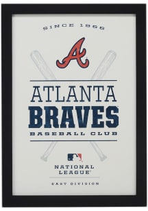 Atlanta Braves Framed Team Logo Wall Wall Art