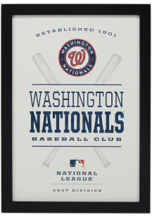 Washington Nationals Framed Team Logo Wall Wall Art
