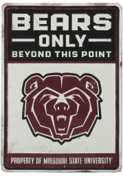 Missouri State Bears Property Of Metal Sign