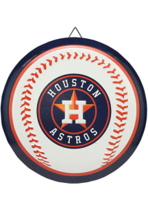 Houston Astros Round Baseball Metal Sign