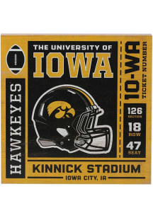 Iowa Hawkeyes Ticket Wood Sign