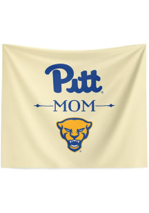 White Pitt Panthers Mom 34x40 Tapestry Blanket