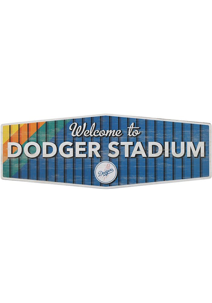 Los Angeles Dodgers 24in. Distressed State w/Logo Sign