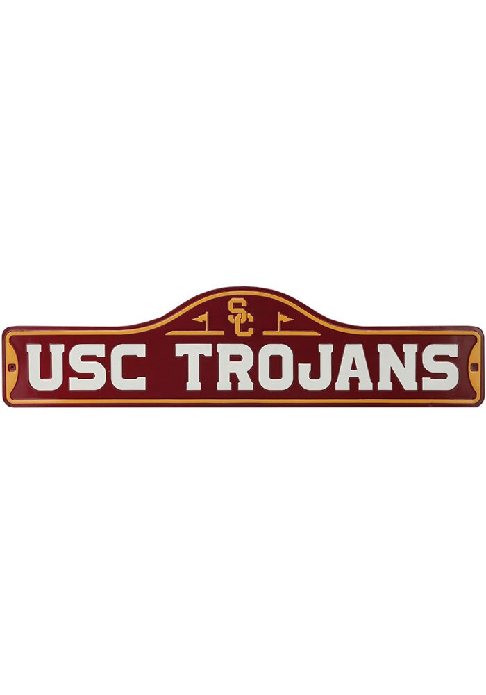 USC Trojans: SC - Faux Barrel Top Mirrored Wall Sign