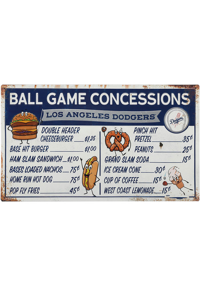 Los Angeles Dodgers Round Baseball Metal Sign