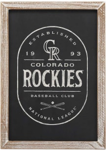 Colorado Rockies Club Framed Wood Wall Wall Art