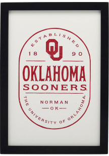 Oklahoma Sooners Framed Wood Wall Sign