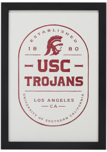 USC Trojans Framed Wood Wall Sign