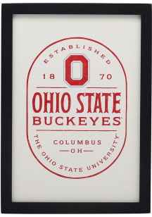 Ohio State Buckeyes Framed Wood Wall Sign