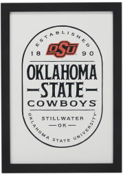 Oklahoma State Cowboys Framed Wood Wall Sign