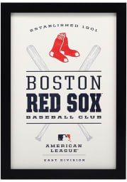 Boston Red Sox Framed Wood Wall Sign