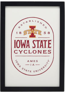 Iowa State Cyclones Framed Wood Wall Sign