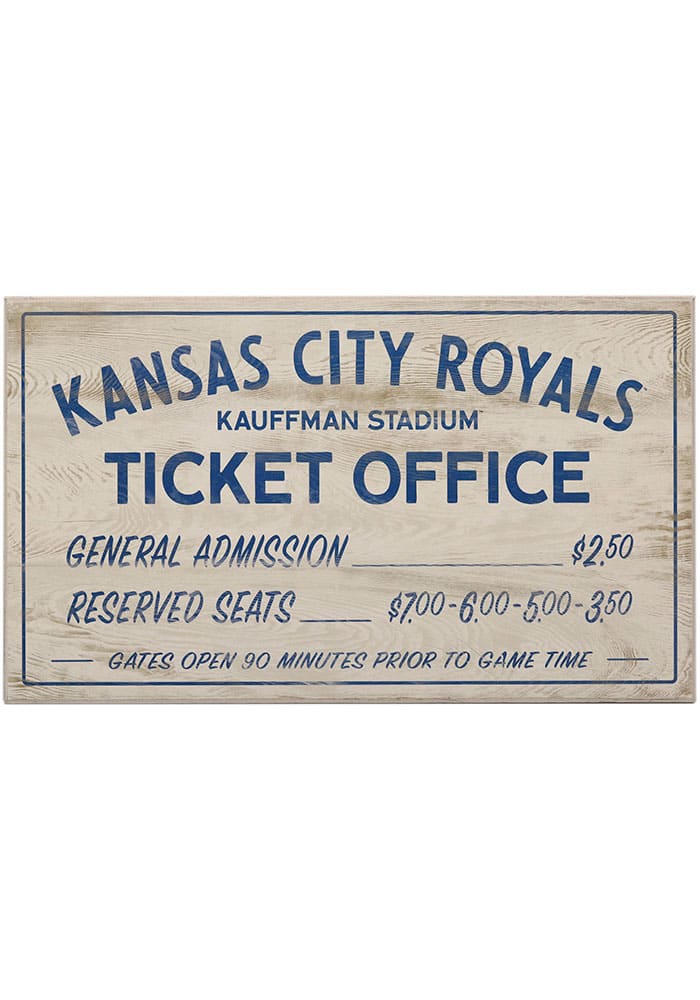 Kansas City Royals - Vintage Ticket Office Wood Wall Décor