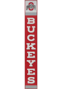 Red Ohio State Buckeyes Vertical Wood Wall Sign