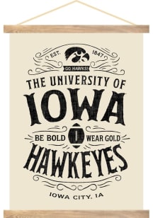 Iowa Hawkeyes 18x27 Canvas Banner Sign