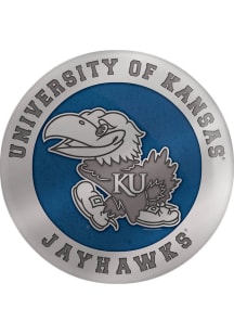 Kansas Jayhawks 14x14 Logo Round Embossed Metal Sign