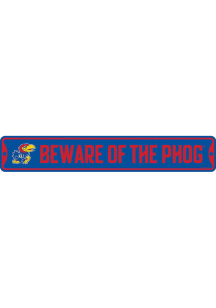 Kansas Jayhawks 30x5 Beware of the Phog Metal Street Sign