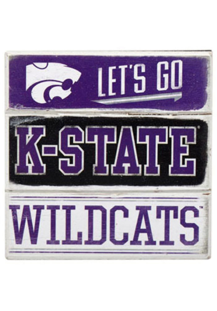 K-State Wildcats Wood Planked Magnet