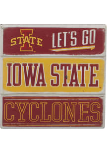 Iowa State Cyclones Wood Planked Magnet